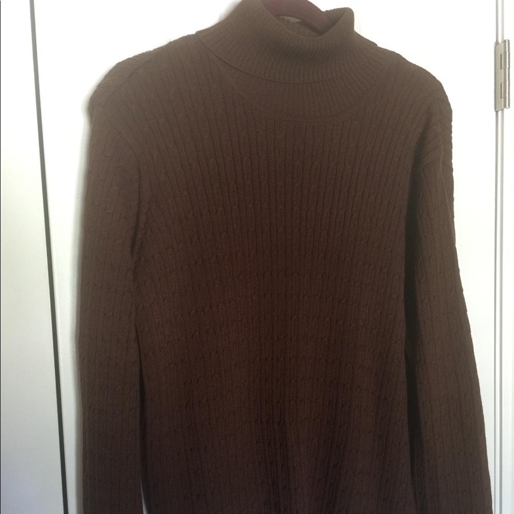 Denim & Co brown plus 2x cable sweater
